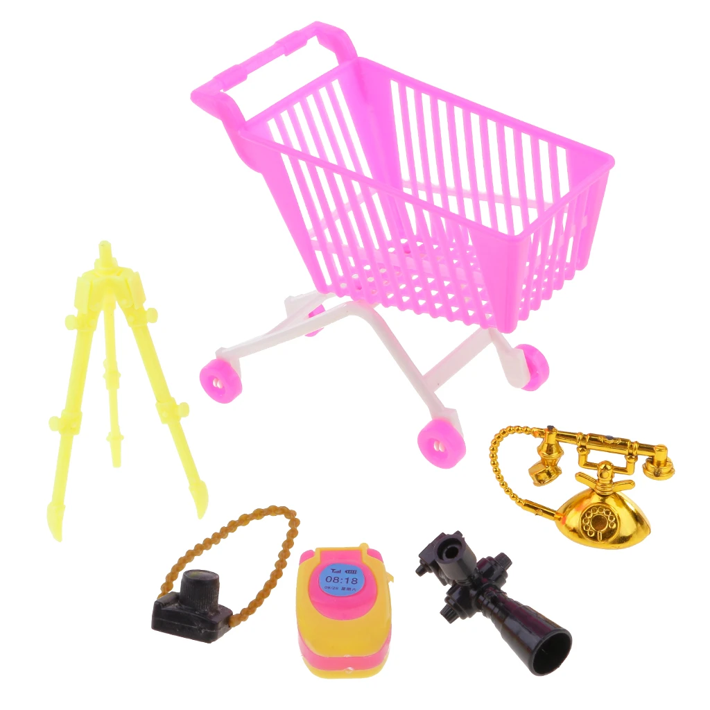 barbie doll shopping cart