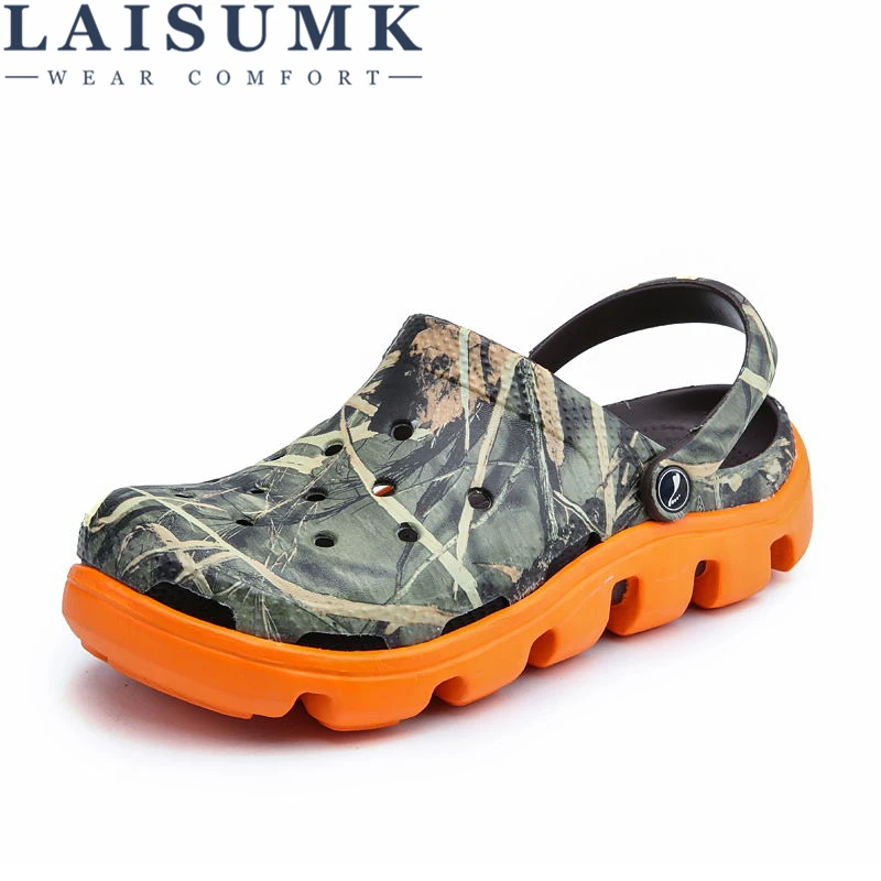 

LAISUMK Men Casual Shoes Comfortable Flat Sandals For Men Lightweight Summer Men Shoes Breathable Beach Footwear