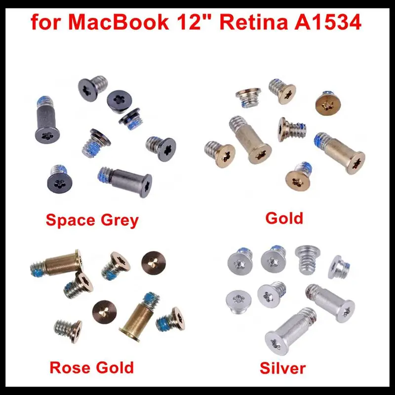 

Faishao New 20Sets 50Sets for MacBook 12" Retina A1534 2015 2016 Year Bottom Case Cover Screws Silver/Gold/Space Grey/Rose Gold