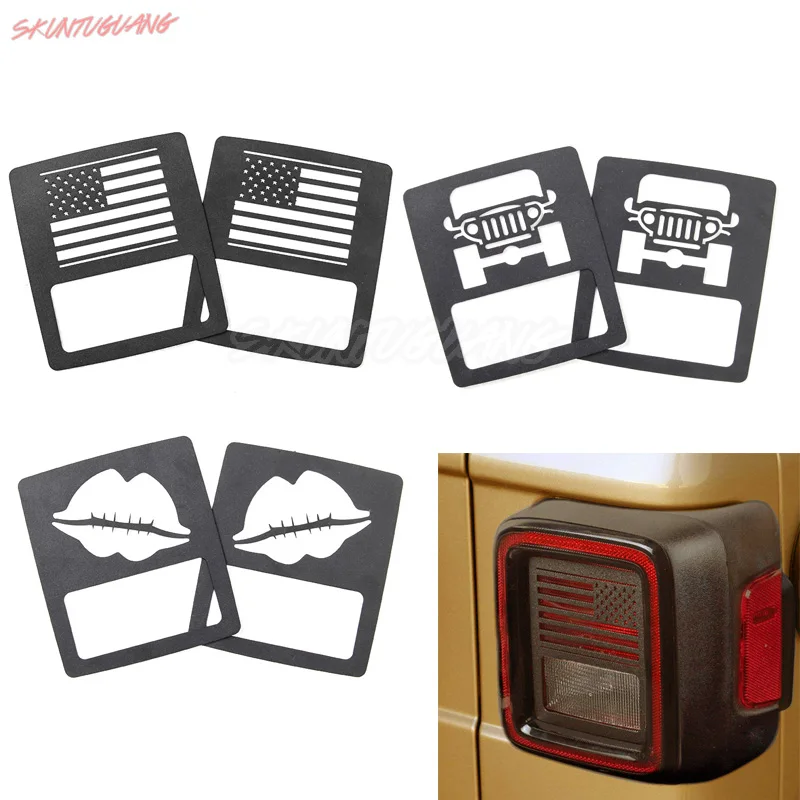 

Car Styling Metal Rear Tail Light Guards Cover Decoration Cover Trim Sticker For Jeep Wrangler JL 2018+ Car Accessories