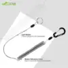 Booms Fishing T01 Coiled Lanyards Carabiner Clip with Rod Straps for Fishing Rod and Landing Net ► Photo 3/5