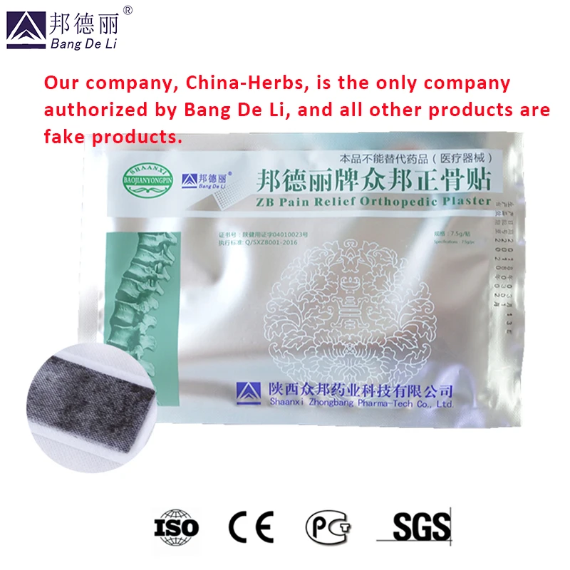 60pcs/Lot ZB Pain Relief Orthopedic Plaster Pain Relief Patch Spine ...