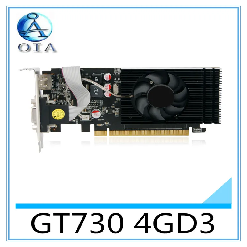  New Original Desktop Graphics Card GT730 4GD3 700/1334Mhz 4G/128bit desktop computer independent  game  card  free shipping 