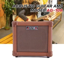 Аромат AG-10А акустическая гитара усилитель Аудио Усилитель громкоговоритель коробка с датчика аудио кабель, ремешок на руку и ремешок на плечо 