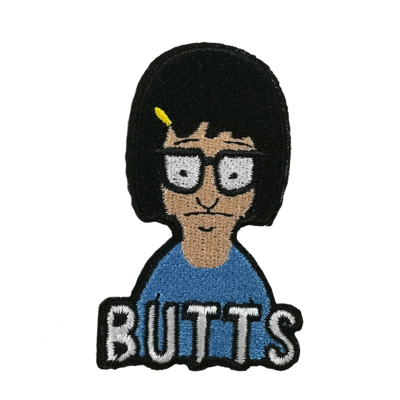 

3" Tina Belcher Bob's Burgers Inspired Iron On Patches for clothing Embroidered TV MOVIE applique transferhalloween