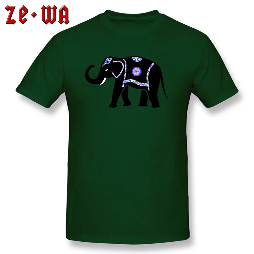 Big Black Thailand Elephant Summer/Autumn All Cotton O-Neck Tees Short Sleeve Fashionable Tee-Shirts Discount Normal T-Shirt Big Black Thailand Elephant  dark