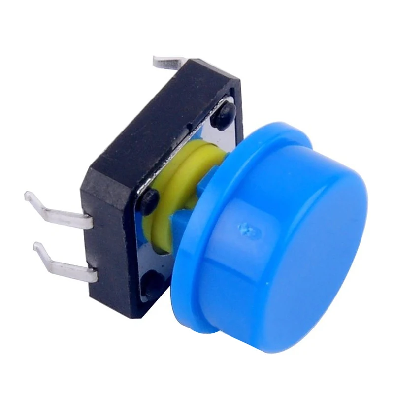 

100pcs 4pin B3F Key Tactile Switch Tact Push Button Round Cap12 x12 x7.3mm Blue
