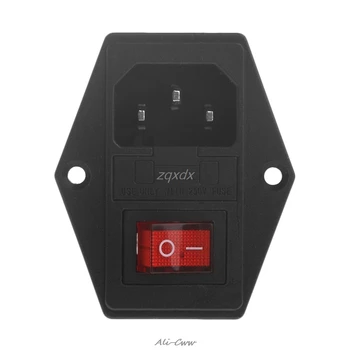 

1PC 10A 250V 3 Pin IEC320 C14 AC Inlet Male Plug Power Socket With Fuse Switch Z10