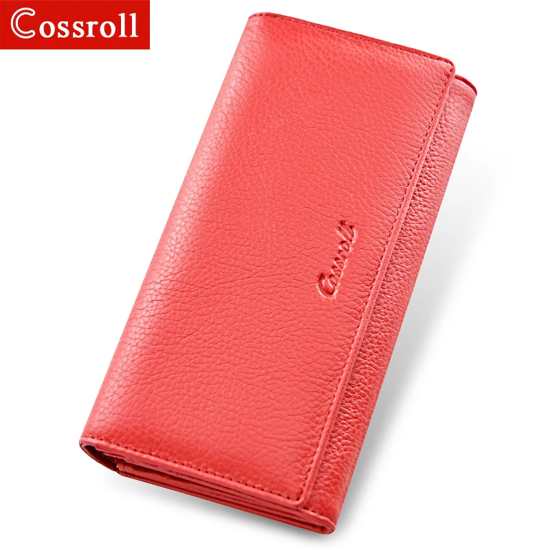 

NEW 2019 Simple Design Multifunctional Purse Genuine Leather Women Wallet Long Style Soft Cowhide Purse Wholesale Retail Bag
