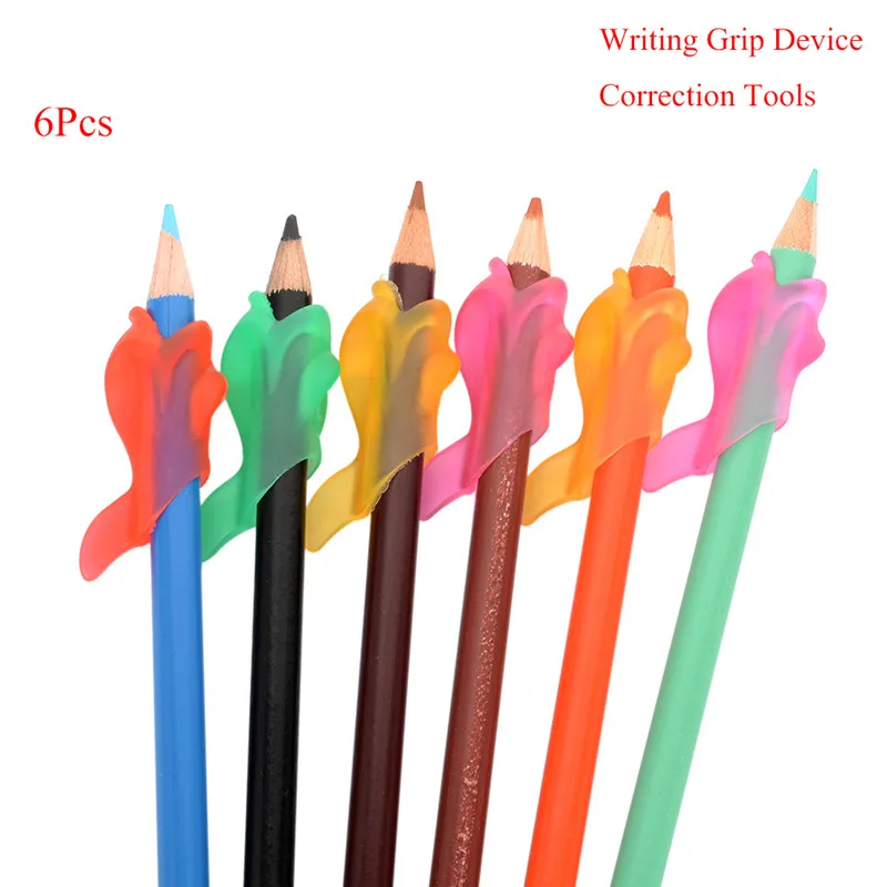 Держатель для карандашей детей дошкольного возраста 6 шт.|dolphin pencils|tools schoolwriting posture