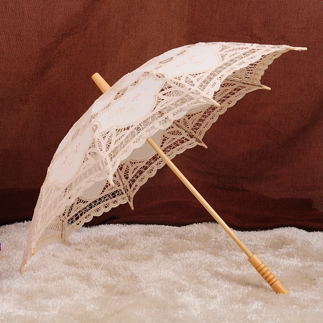 QUNYINGXIU 2019 New Bumbershoot Handmade Cotton Craft Lace Umbrella