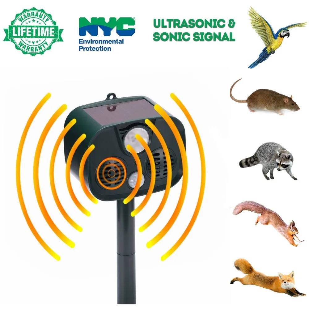 New ABS Solar Outdoor Burglar Alarm Anti-Animal Drive Camping Burglar Alarm Self-defense Alarm Flash LED Light Ultrasonic Mosq New ABS Solar Outdoor Burglar Alarm Anti-Animal Drive Camping Burglar Alarm Self-defense Alarm Flash LED Light Ultrasonic Mosq