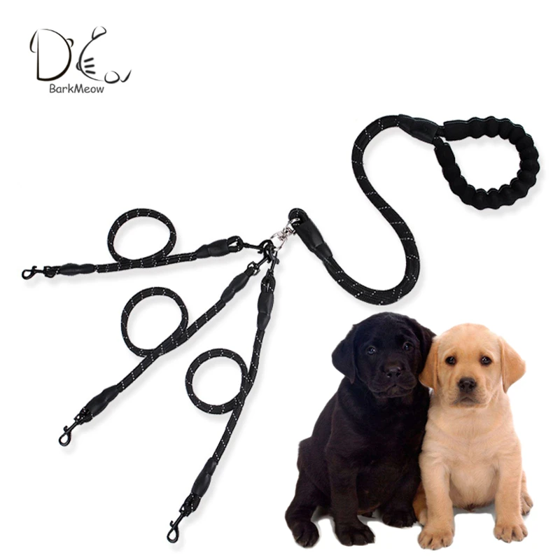 

BarkMeow 2/3/4/5/6 Pet Dog Leashes Thicken Nylon Solid Fastness Foam Handle For Medium Large Dog Labrador Golden Retriever BM026