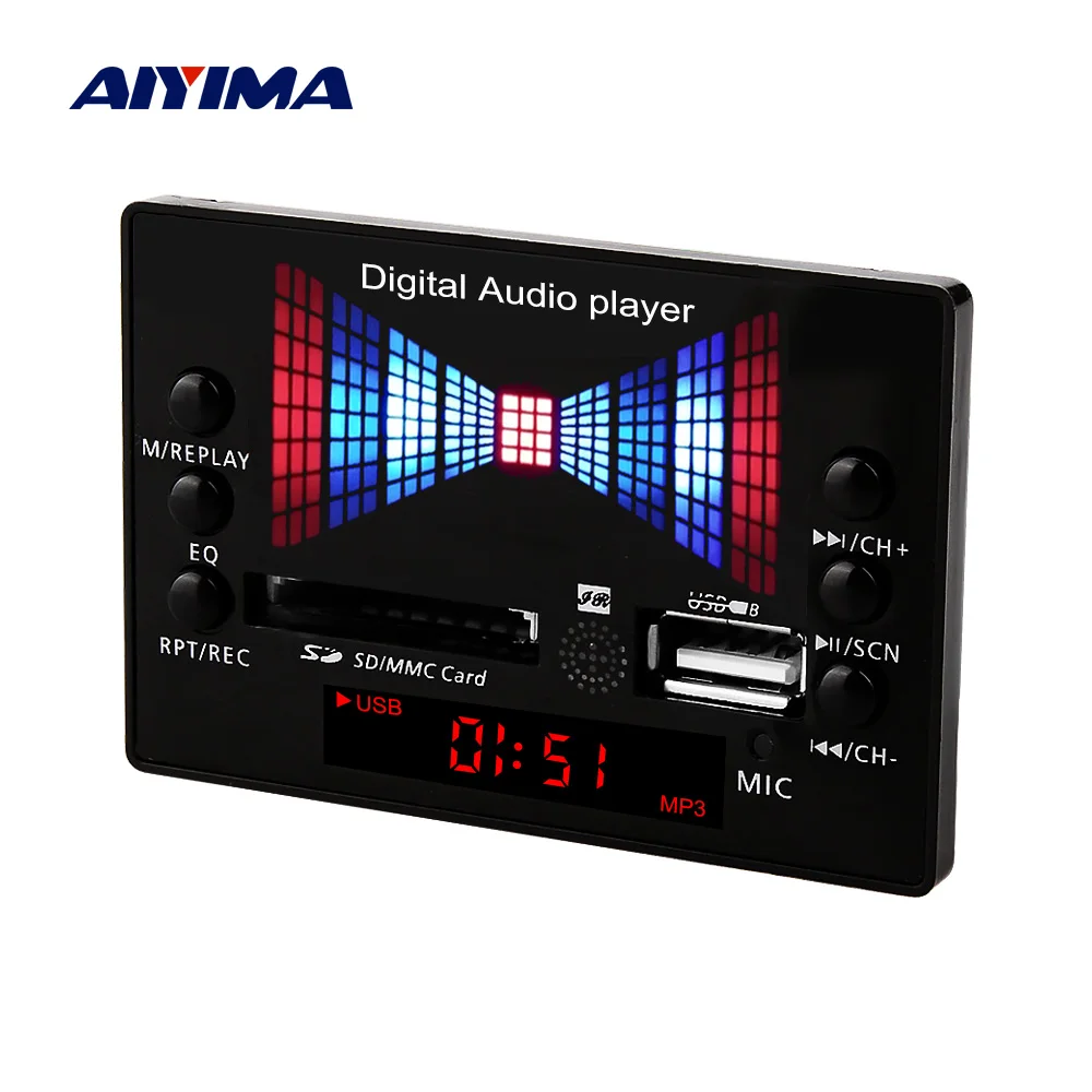 AIYIMA sin pérdidas decodificador de MP3 AUX USB SD FM Radio con descodificación de 12 V 12 V reproductor de Audio Digital DIY AMPLIFICADOR DE POTENCIA AIYIMA sin pérdidas decodificador de MP3 AUX USB SD FM Radio con descodificación de 12 V 12 V reproductor de Audio Digital DIY AMPLIFICADOR DE POTENCIA