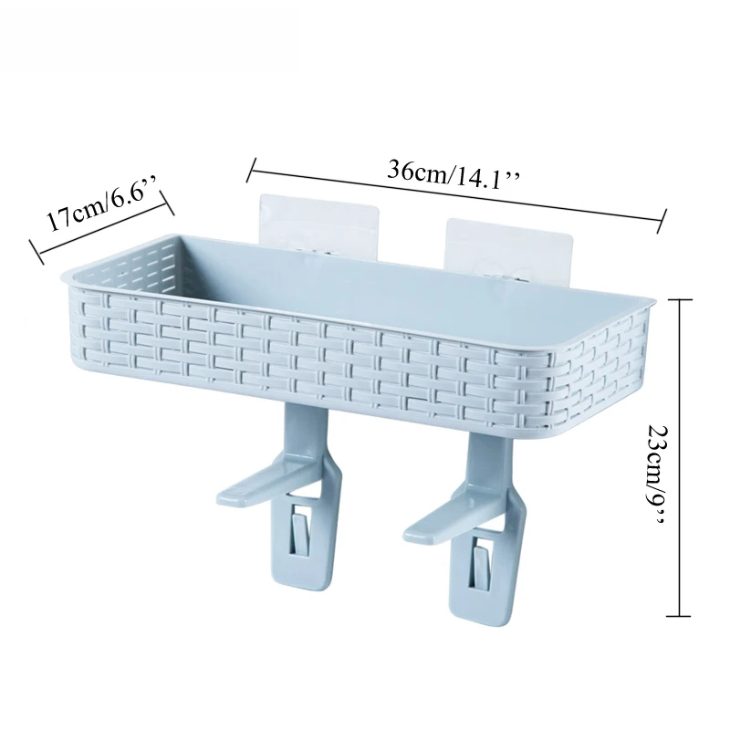 Стеллаж для хранения в ванной, кухонная настенная полка-органайзер для ванной, полки для настенной полки, Косметический Пластиковый Органайзер на присоске