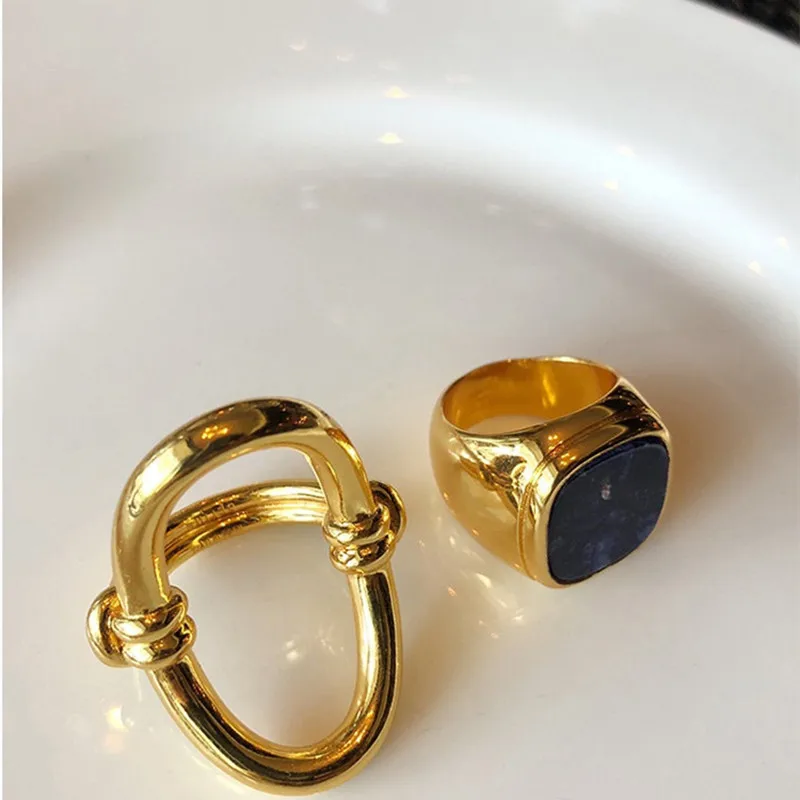 

Cold wind minimalist golden index finger chic net red joint ring female exaggerated personality metal personality ring 1039