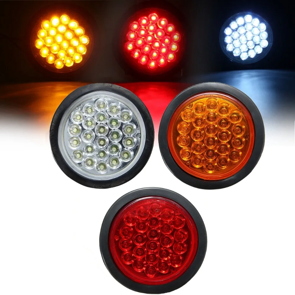

12-24V Round Side Marker Led Clearance Light Stop/ Tail/ Turn/ Reversing Signal Lamp For Truck Trailer