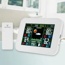 Wireless Weather Station Color Forecast Station Digital Indoor Outdoor Thermometer Humidity Monitor Barometer Temperature Alerts fj3365 weather station color forecast with alert temperature humidity barometer alarm moon phase digital barometer
