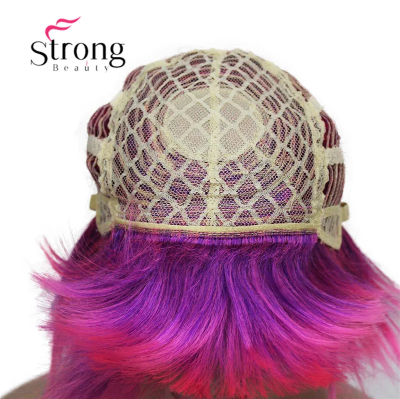 StrongBeauty corto Bob rosa, parte de punto Cosplay fiesta peluca sintética completa opciones de color StrongBeauty corto Bob rosa, parte de punto Cosplay fiesta peluca sintética completa opciones de color