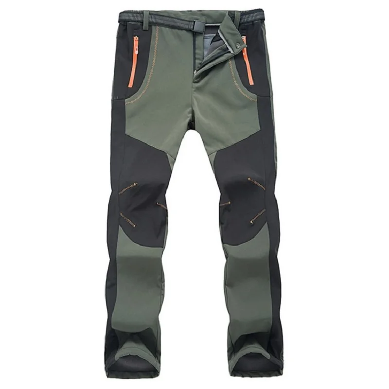 

2018 Winter Men Women Warm Fleece Cargo Pants Quick Dry Softshell Trousers Waterproof Windproof Thermal OutdoorCamp Sweatpants