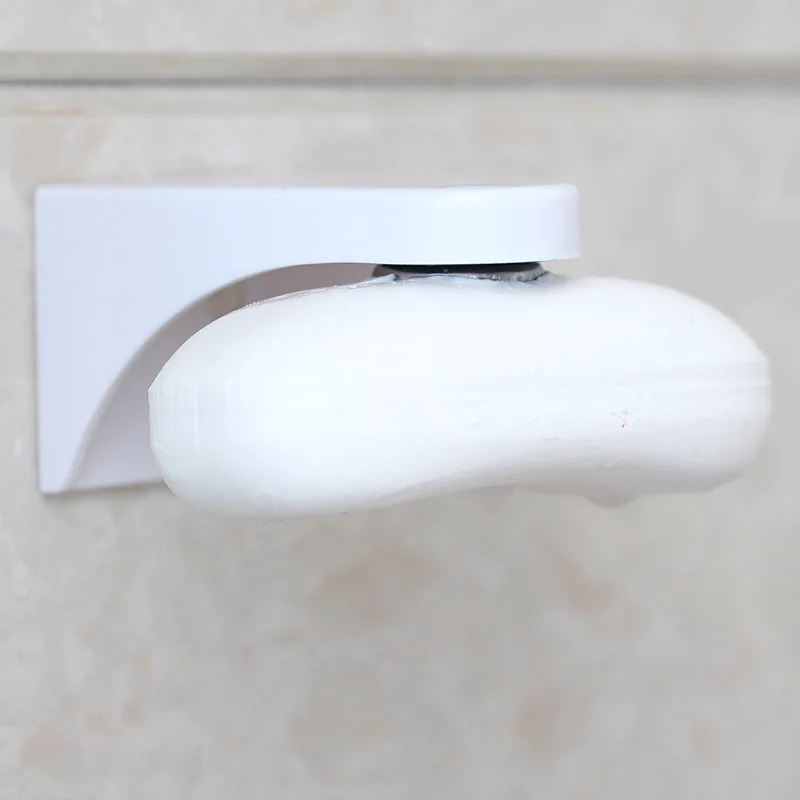

Personalized ABS material Punch-free magnet soap holder White and purple two-color bathroom wall-mounted household items