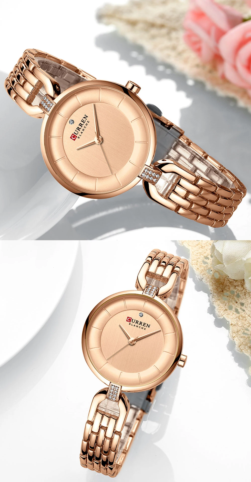 Curren часы женские роскошные брендовые Модные женские наручные часы из нержавеющей стали черные наручные часы для женщин Montre Femme