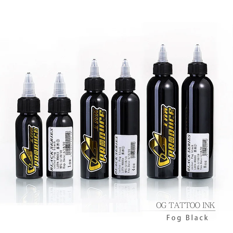 Og Tattoo Ink Set 8oz 250ml/bottle Black Ink Tattoo Permanent Makeup Microblading Pigment Dynamic Materials For Tattoo Color