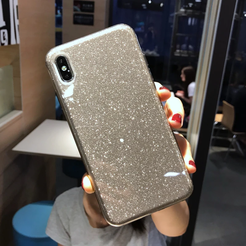 Роскошный блестящий Блестящий Мягкий чехол со звездами для iphone Xs Max, Силиконовый противоударный чехол для iphone XR 11 Pro Max, чехол для девочек