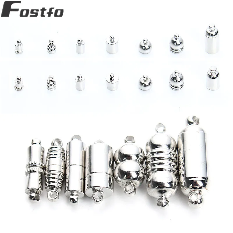 

10pcs/lot 7 Style Magnetic Clasps Metal Copper Plated Rhodium Clasps Accessories For Bracelet Necklace Jewelry Making Supplies