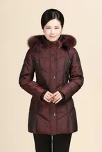 Nice Winter Jacket Coat Women White Duck Down Parkas With Large Fox Fur Collar Hooded Thick Coat Outwear Plus Size 5XL CP1138