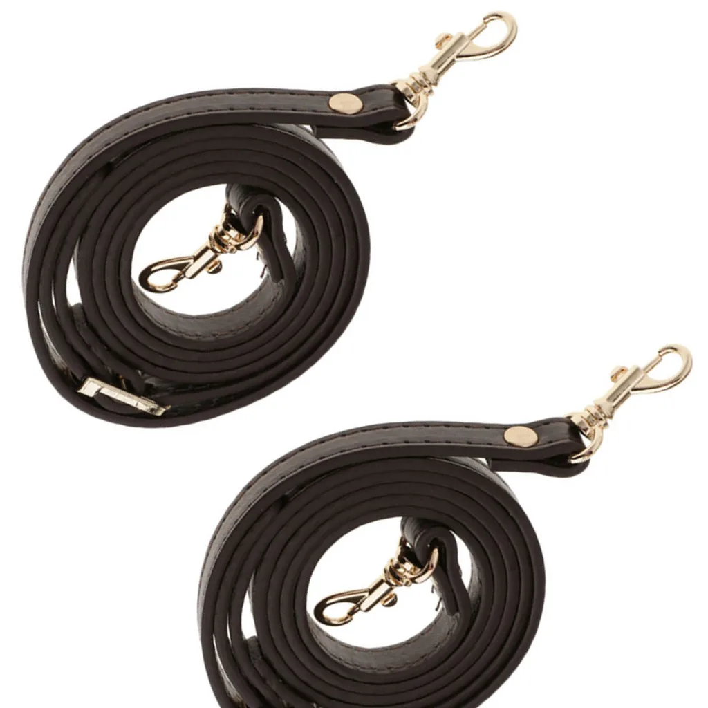 2pcs Handbag Strap Handbag Strap Replacement DIY Purse Handle Leather Purse Handle Bag Accessories with Metal Clasp 120 cm