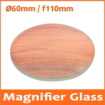 

6X 60mm diameter lenses magnifying glass lenses Magnifier Double convex lens Cosmetic instrument lenses focal length 110mm