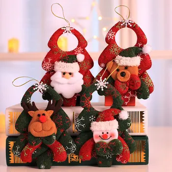 

Christmas Tree Ornaments Santa Snowman Elk Party Xmas Tree Hanging Decoration M09