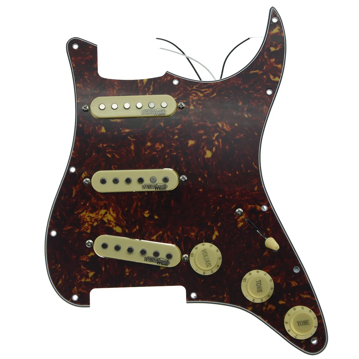 KAISH заряженные электрогитары Pickguard Prewired Pickguard с звукоснимателями Wilkinson для Fender Strat Сделано в США или Мехико - Цвет: Vintage Tortoise