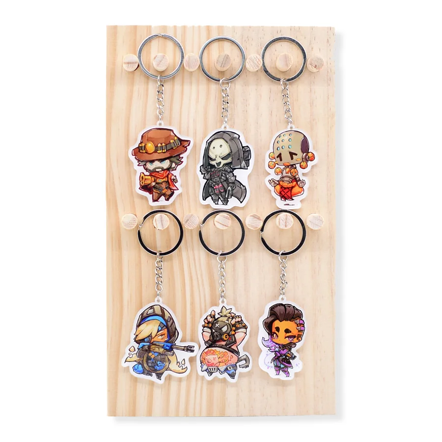 

Cute Overwatch Keychain Reaper/Mccree/Roadhog Pendant Key Chain Accessories Game Keyring XS-2
