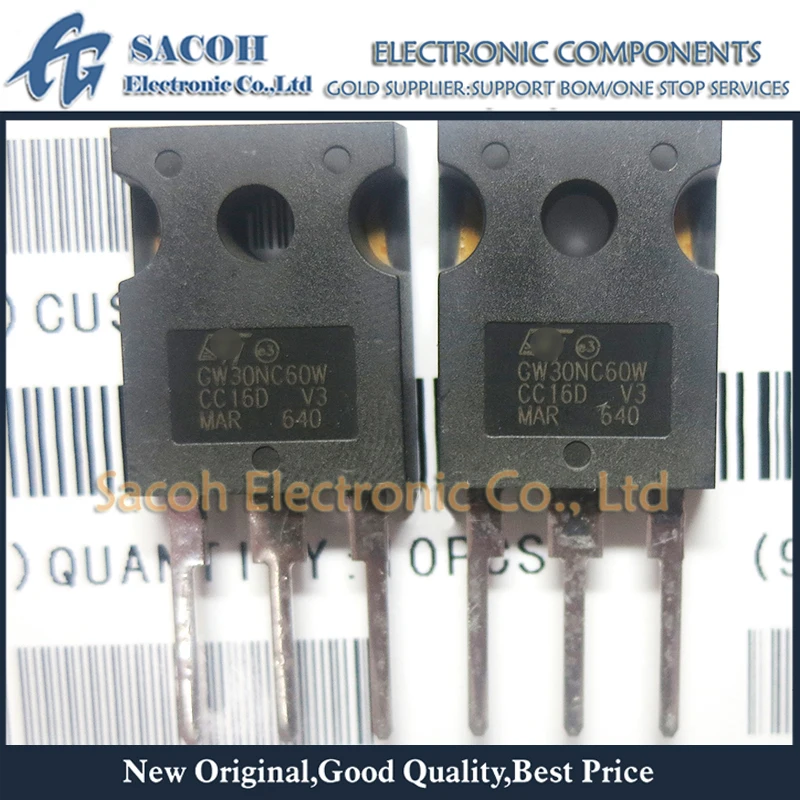 10 шт. STGW30NC60W GW30NC60W STGW30NC60WD GW30NC60WD TO-247 30A 600V Ультра быстрый IGBT