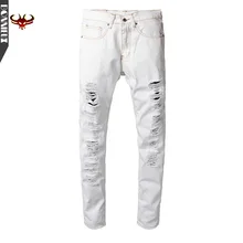 High Quality Men Jeans Summer Straight Slim Fit white pants cotton Denim Pants Trousers Classic Cowboys Young Man Jeans