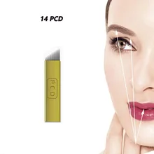 Игла для нанесения татуировки игла 100 шт иглы для татуировки перманентные лезвия для макияжа 14PCD Иглы для татуировки микроблейдинг иглы для ручного тату ручка