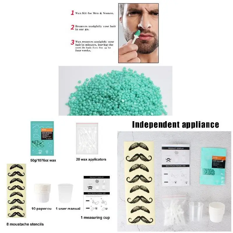 Набор восковой носа для мужчин и женщин удаление волос из носа портативный безболезненный триммер для волос CD88