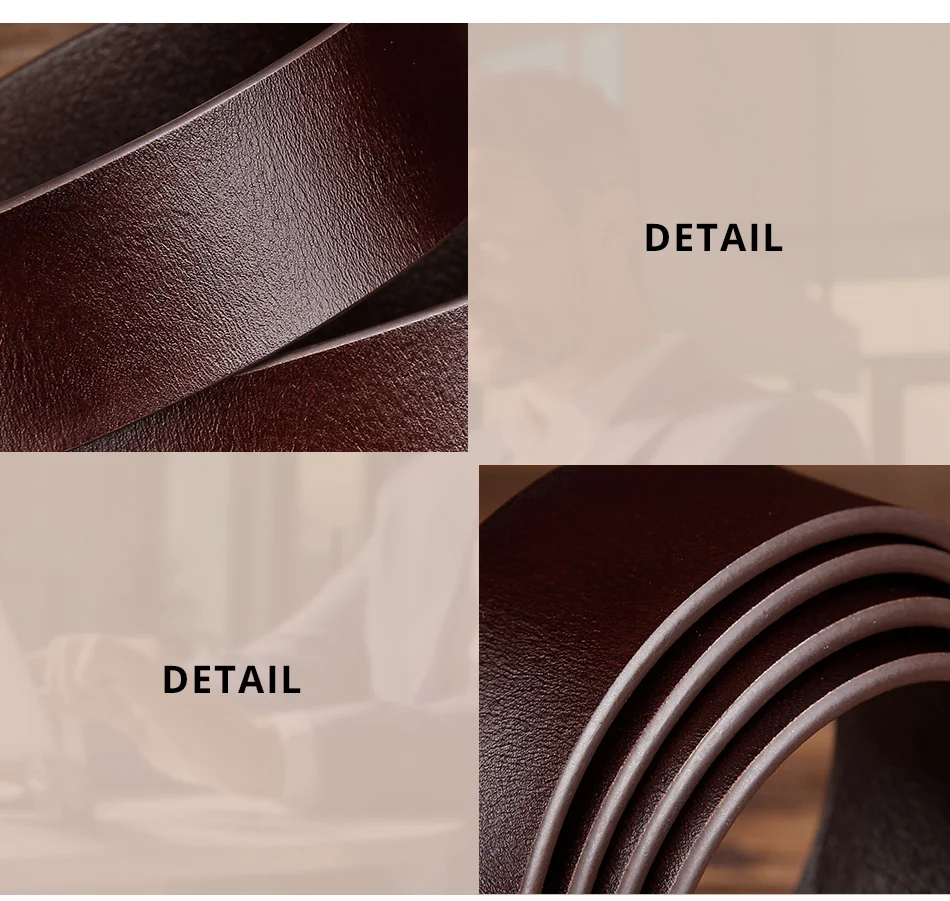 BAIEKU ремень мужской коричневый стильный высококачественный кожаный ремень с пряжкой мужские ремни однотонный Роскошный деловой ремень