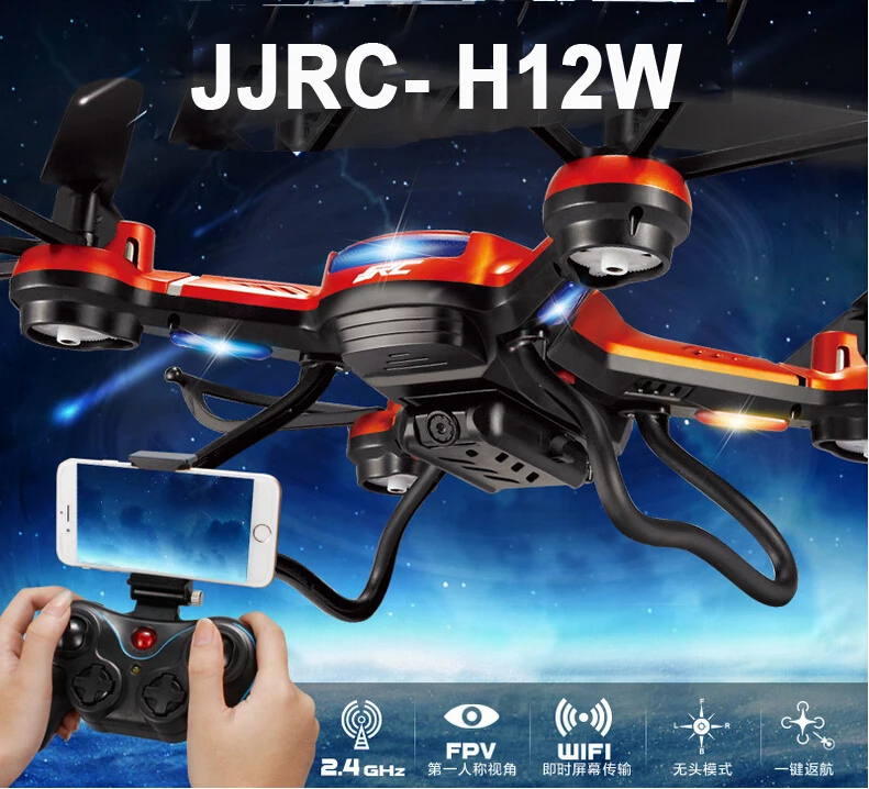 JJRC H12W Wifi FPV With 720P Camera Headless Mode One Key Return RC Quadcopter