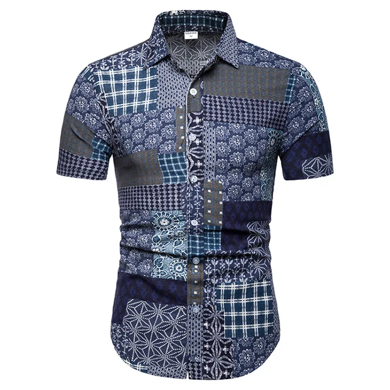 HuLooXuJi Для мужчин s летние пляжные гавайская рубашка 2019 бренд короткий рукав плюс цветочные рубашки Для мужчин Костюмы нам Размеры: XS-3XL