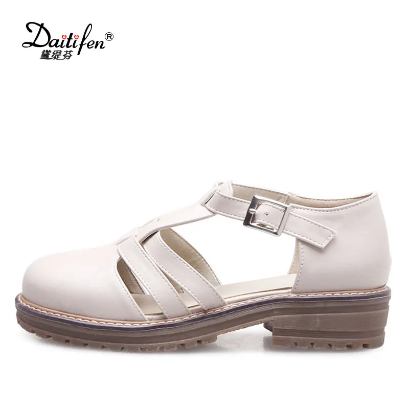 

Daitifen Women Shoes Summer Sandals Casual Band T-Strap Gladiator Sandals Women Comfort Med Heel Ladies Summer Heels Pink Shoes
