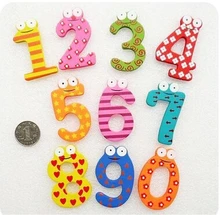 10 Number Cute Wooden Fridge Magnet Early Education Learn Kid Baby Children Building Blocks Toy