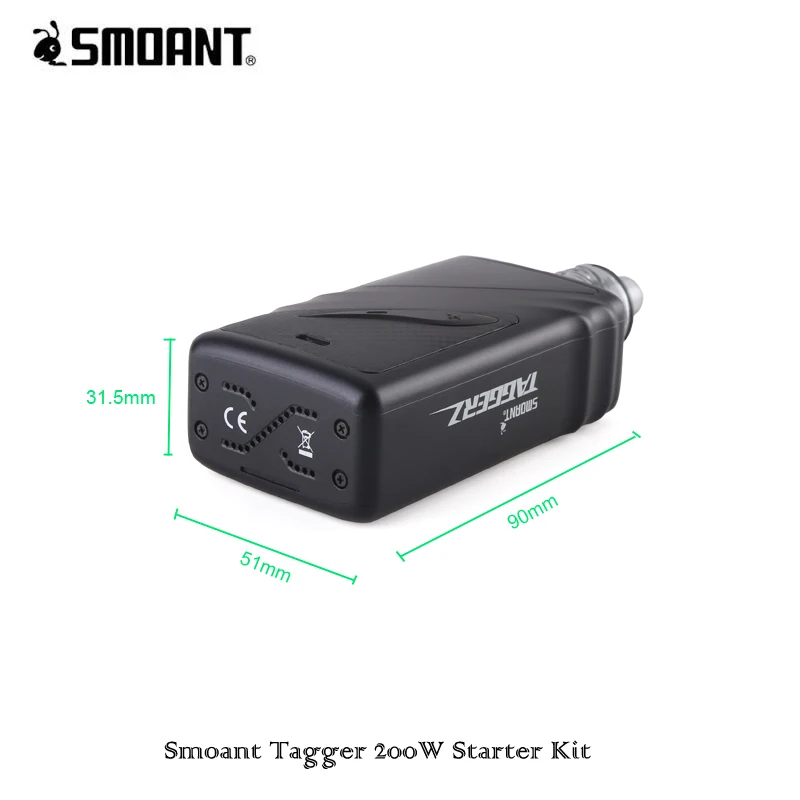 Набор электронных сигарет Smoant Taggerz 200 Вт С одноразовым баком 2 мл с питанием от