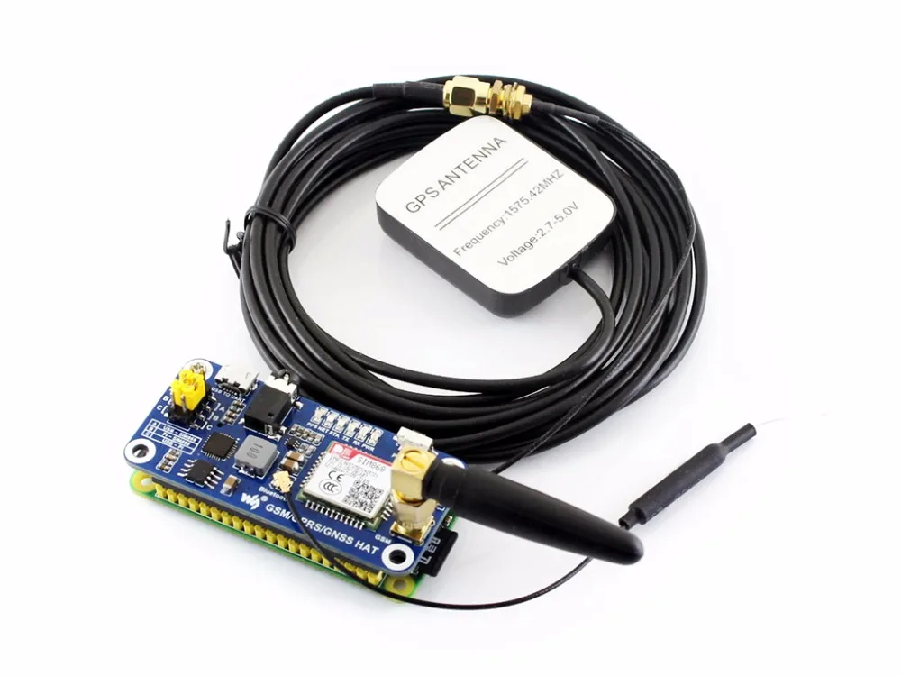

Parts GSM/GPRS/GNSS/Bluetooth 3.0 HAT for Raspberry Pi 2B/3B/Zero/Zero W, Support SMS, phone call,email, onboard USB to UART con