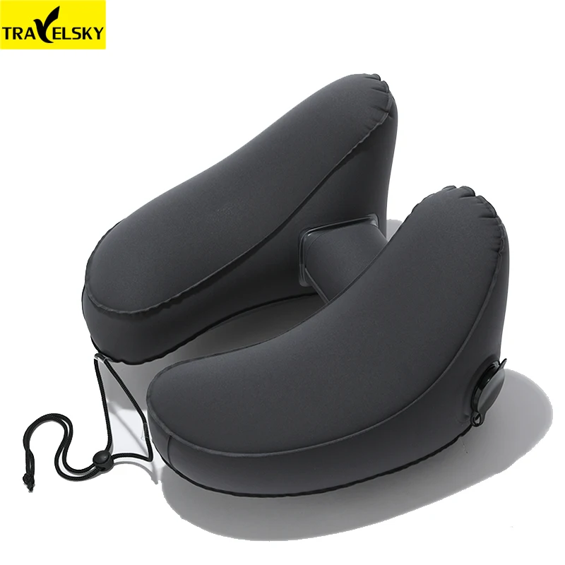 Travelsky Newest Lightweight TPU H Shape neck travel pillow folding air