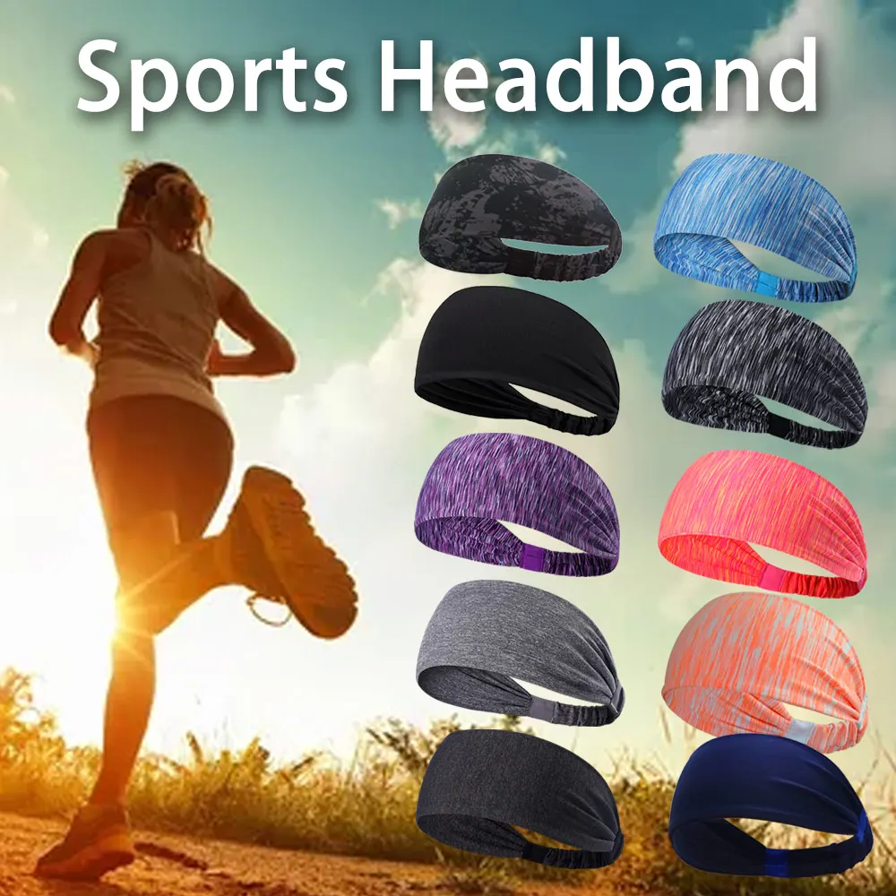 

Gym Headband Elastic Sweatband Sports Breathable Basketball Fitness Bands Yoga Volleyball Anti-Slip Women Men Cycling Hair Band