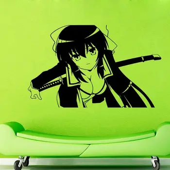 

WALL VIINYL STICKER DECAL ART MURAL ANIME MANGA SEXY GIRL WITH WEAPON