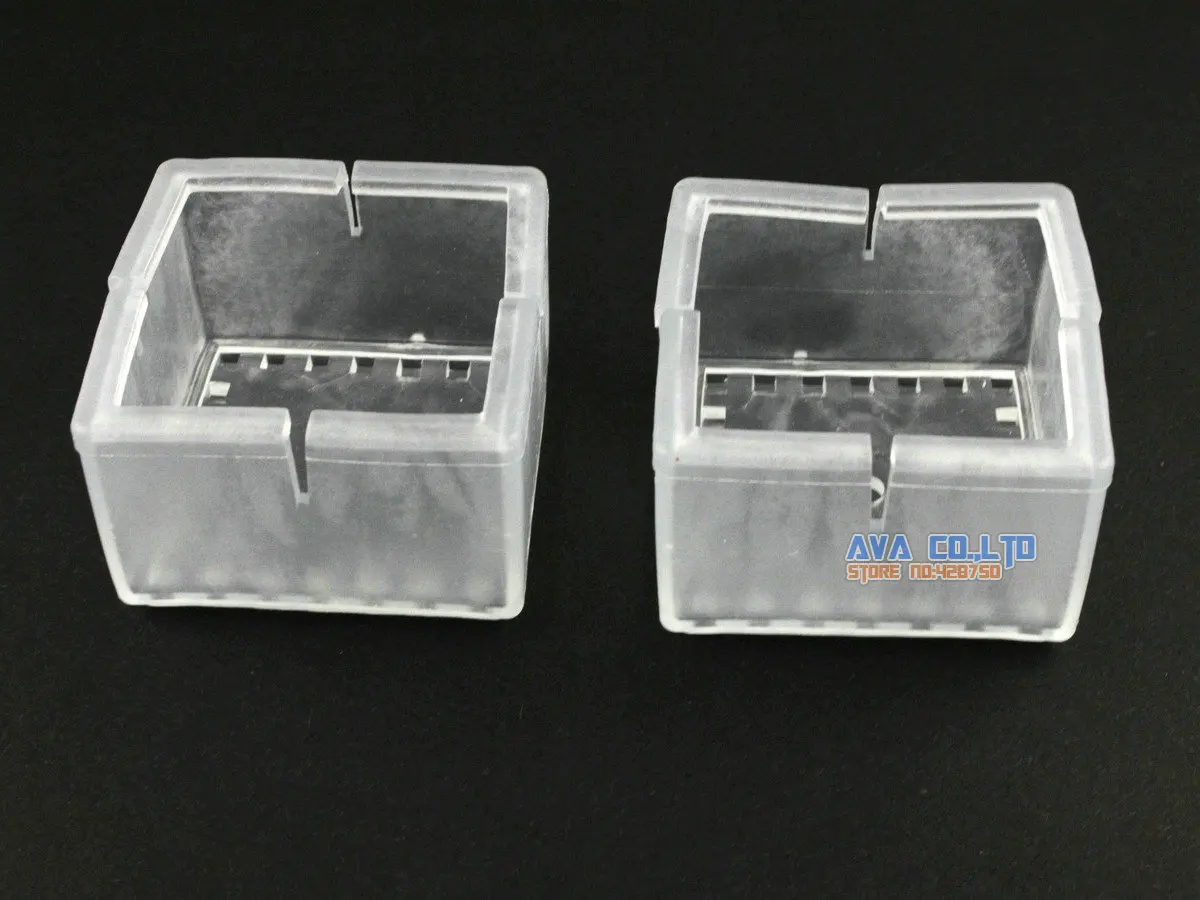 12 Pcs 40*40mm Chair Table Leg Cap Rubber Feet Protector Pad Cover Square
